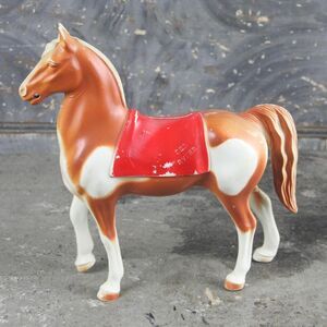 Red Ryder Wells Lamont Hard Plastic Toy Horse Pony with red saddle blanket